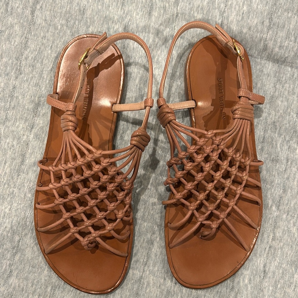 Stuart Weitzman real leather rope sandals